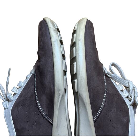 Zegna Sport Oxford Sneaker Shoes Made In Italy Mens 7.5 Brown Cream Lace Up - Picture 6 of 9